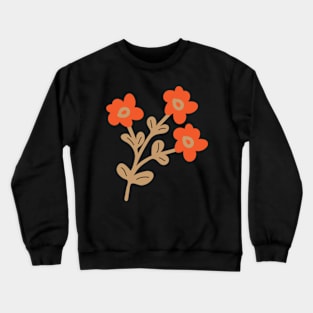 Teeny Tiny Orange Flower Bouquet Crewneck Sweatshirt